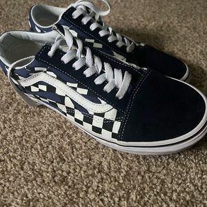 Vans Old Skool Checkerboard Flame Blue: Size 8